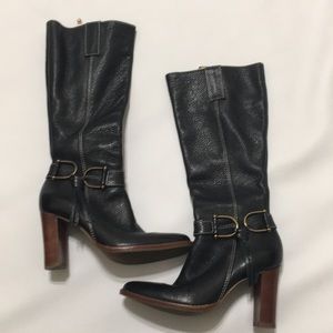 Schutz Black Knee High Boots size 5